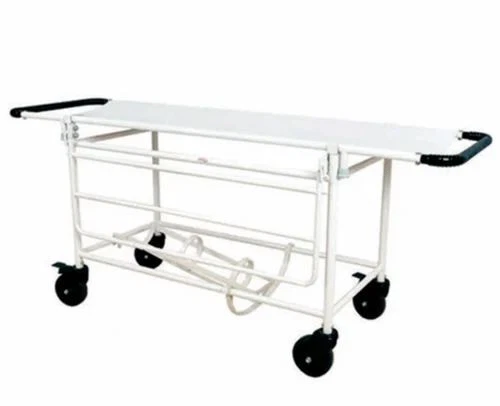 Super Deluxe Stretcher Trolley For Hospital Mild Silver Color Latest New Brand