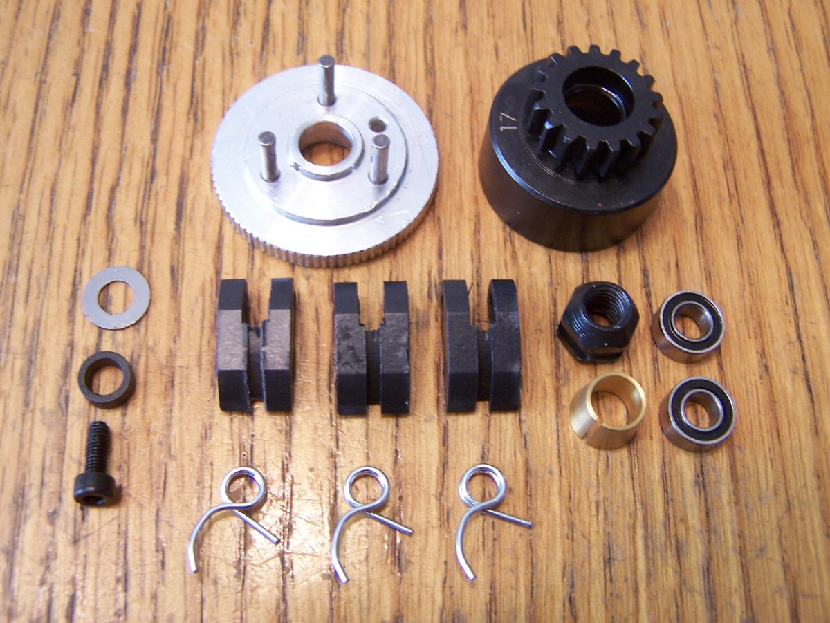 HPI Savage X 4.6 GT-6 17T M1 Clutch Bell Flywheel Pilot Nut Shoes
