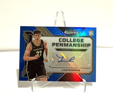 RC Auto /149! Liam Robbins 2023 Prizm Draft Picks Blue Prizm Auto #'d 045/199 RC