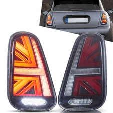 2*VLAND Tail Lights Union Jack For 2001-06 Mini Cooper S R50/52/53 W/Animation