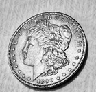 1890  S  Morgan Silver Dollar