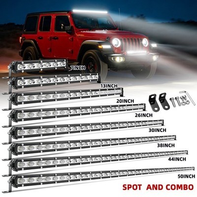 LED Lichtbar Balken 13-50 Zoll Combo Spot Flood Zusatzscheinwerfer 12V Offroad