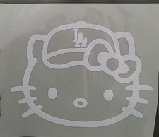 Hello Kitty Deodgers White Vinyl Decal For Any Surface 110