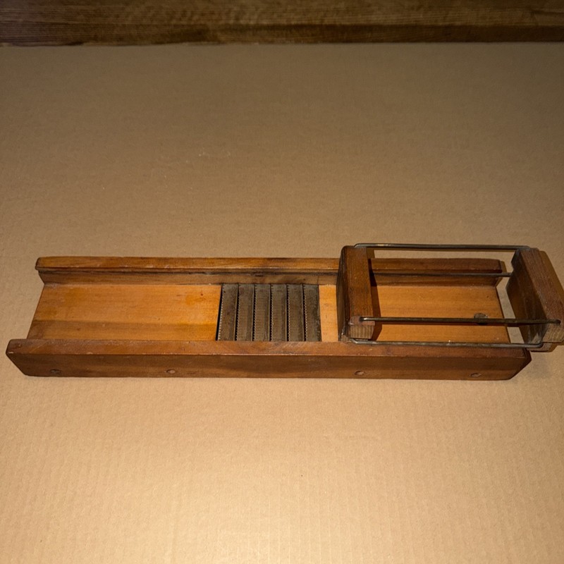 Antique Vintage  6 Blade Wood Vegetable Cutter Dated 1898