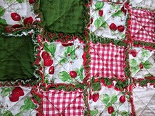 Strawberry Baby Blanket Rag Quilt