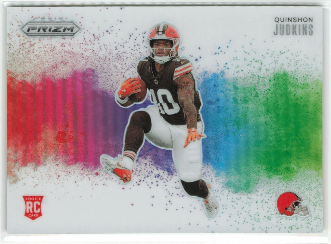 2025 Panini Prizm Quinshon Judkins #7 Color Blast RC Browns