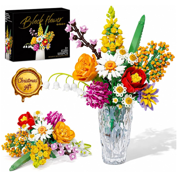 Blumenstrauß Bausatz FL2261, 1070 StüCk KüNstliche Blumen FüR Kinder, 10 Blumen-image