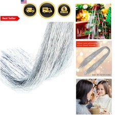Christmas Icicle Tinsel Strands 5000 Pack Silver 18 Inches for Tree Decor