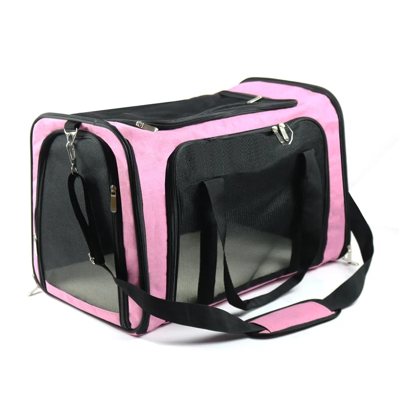 Foldable Portable Pet Cage for Dogs & Cats &ndash; Travel Crate 