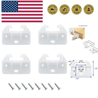 10 Pcs Plastic Drawer Guides Drawer Track Guides Drawer Rail for Dressers Hut...