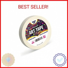 White Art Tape Medium Tack - Masking Artists Tape for Drafting Art Watercolor Pa