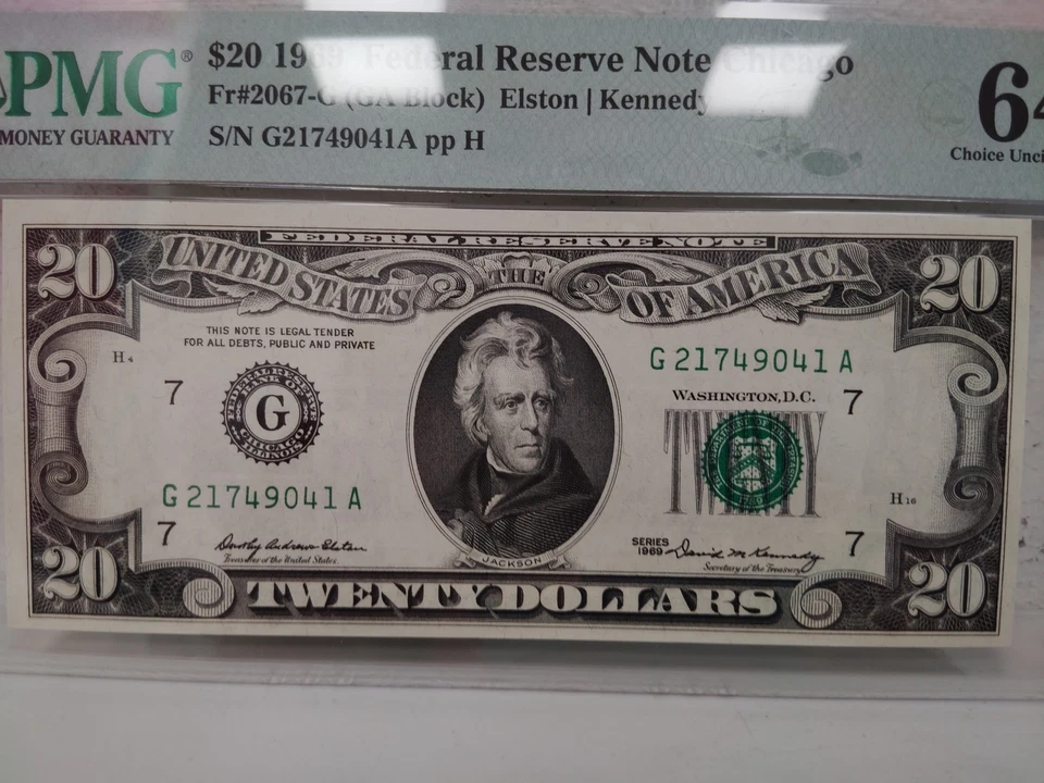 $20 1969 Federal Reserve Note Chicago 64 EPQ - Image 2 of 4