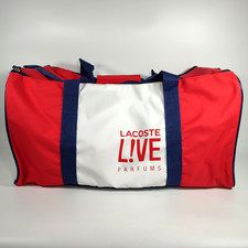 Lacoste Live Weekender Duffle Bag Shoulder Strap Red White Blue New