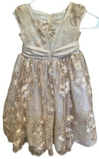 Princess Dress Embroidery, Sequins Pageant Formal Gown Wedding Toddler Sz 2