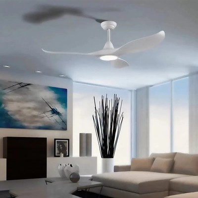 Eglo Cirali 3 Flügel 132cm Innen Deckenventilator mit DC Motor LED Licht und Fernbedienung