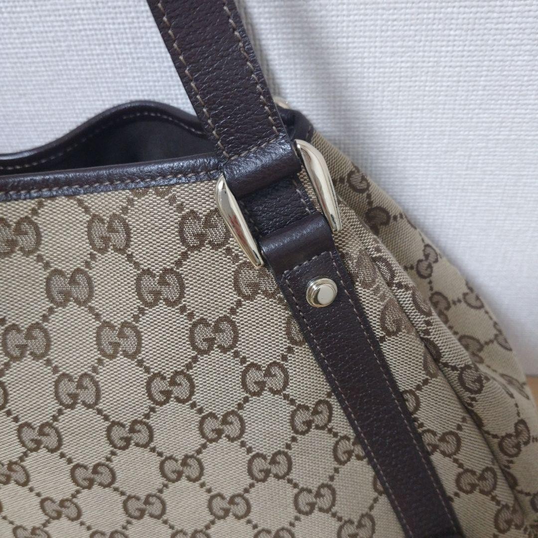 Gucci Beige Canvas Tote Bag with Storage Bag Excellent Condition thumbnail 7