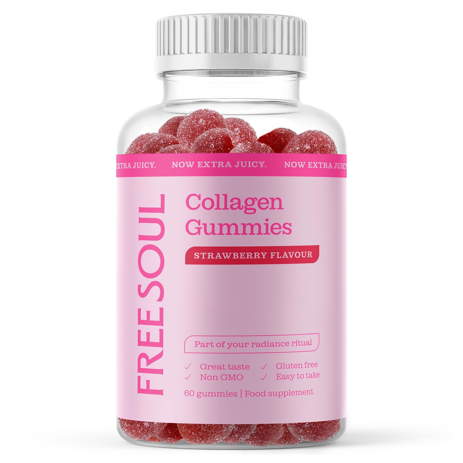 Collagen Gummies by Free Soul High Strength Marine Collagen Supplement Advanced
