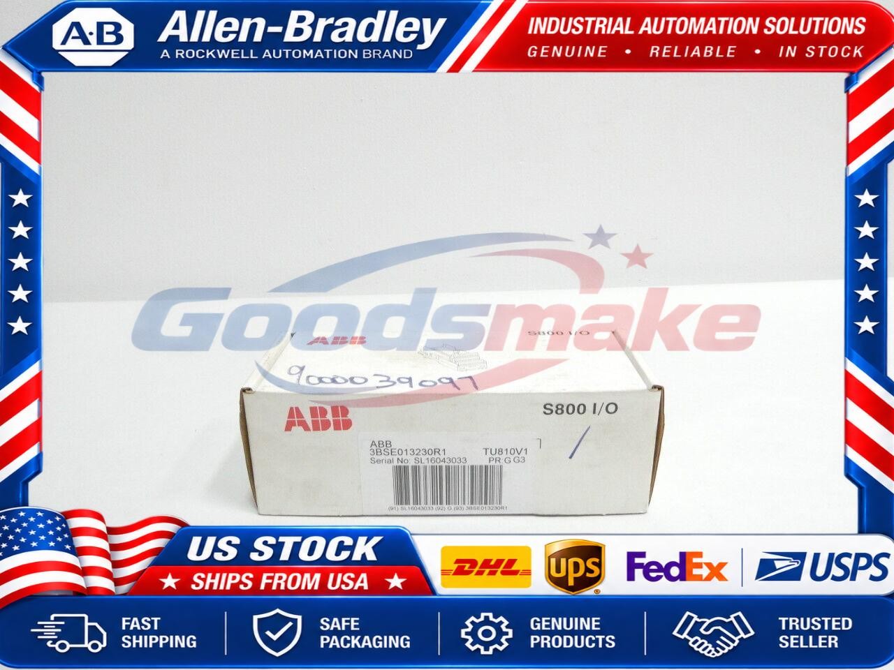 Abb 3BSE013230R1 S800 I/o Compact Module Termination Unit US Free TAX #g
