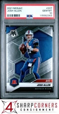2021 PANINI MOSAIC #227 JOSH ALLEN BILLS PSA 10
