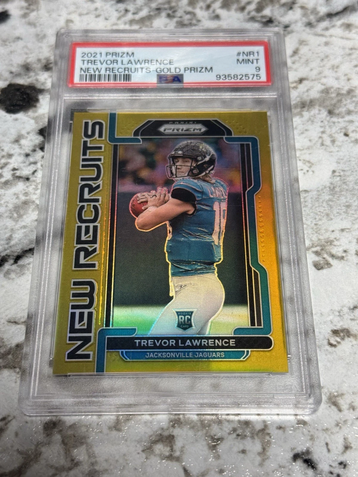 Trevor Lawrence Panini Prizm New Recruits #NR1 Gold Prizm