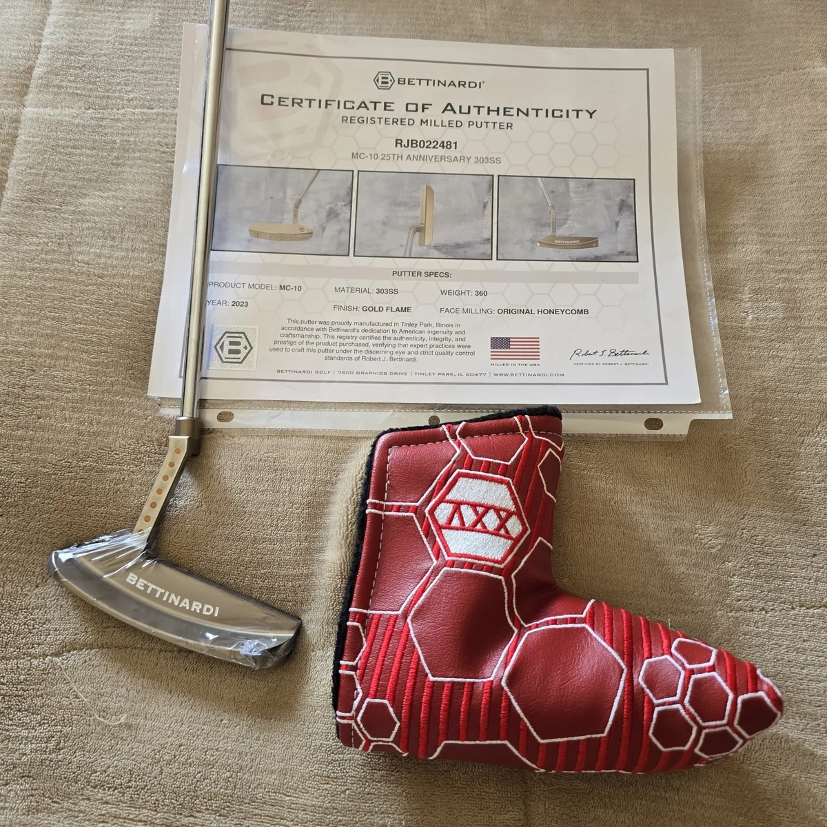 Putter Bettinardi MC-10 25e Anniversaire – Édition Limitée Avec Certificat
