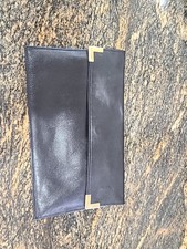 Unbranded black 1970's leather gold convertible clutch purse