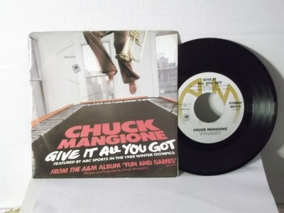 Chuck Mangione,A&M,''Give It All You Got''US,7''45 with P/S,1979 Olympic's song,M-