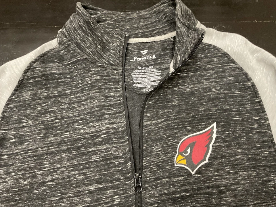Chaqueta Arizona Cardinals Para Hombres 2XL Gris Cremallera Completa NFL Fanáticos Sudadera Usada en Excelente Condición Foto 2 de 4