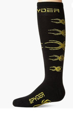 Spyder Boys Bug Out Socks, X-Small, Black/Sulfur 8848
