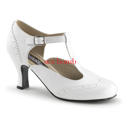 SCARPE tacco 7,5 dal 36 al 42 BIANCO OPACO cinturino decolté GLAMOUR Chic |  eBay