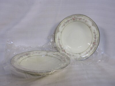 2-Pack Noritake Shenandoah 9729 Rimmed Dessert or Fruit Bowls - Brand New