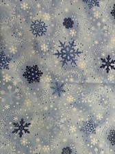 Christmas Fabric - Snowflakes And Ice- Timeless Treasures 44 x 58