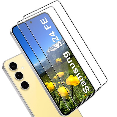 2x Echt Glas Display Schutz für Samsung Galaxy S24 FE Panzerfolie 9H Schutzglas