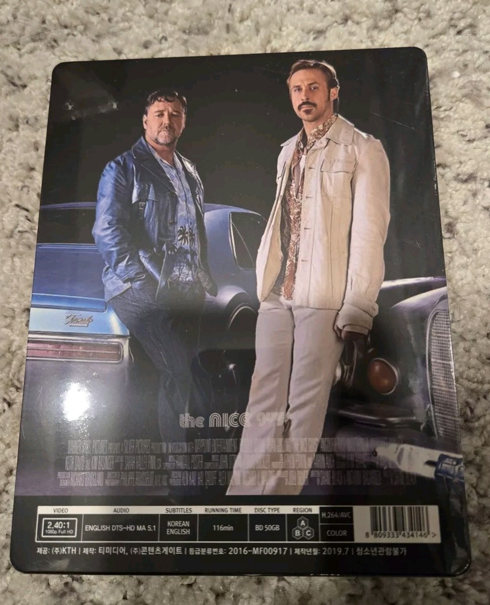 THE NICE GUYS KimchiDVD Blu-ray Steelbook 1/4 Qtr Slip The On