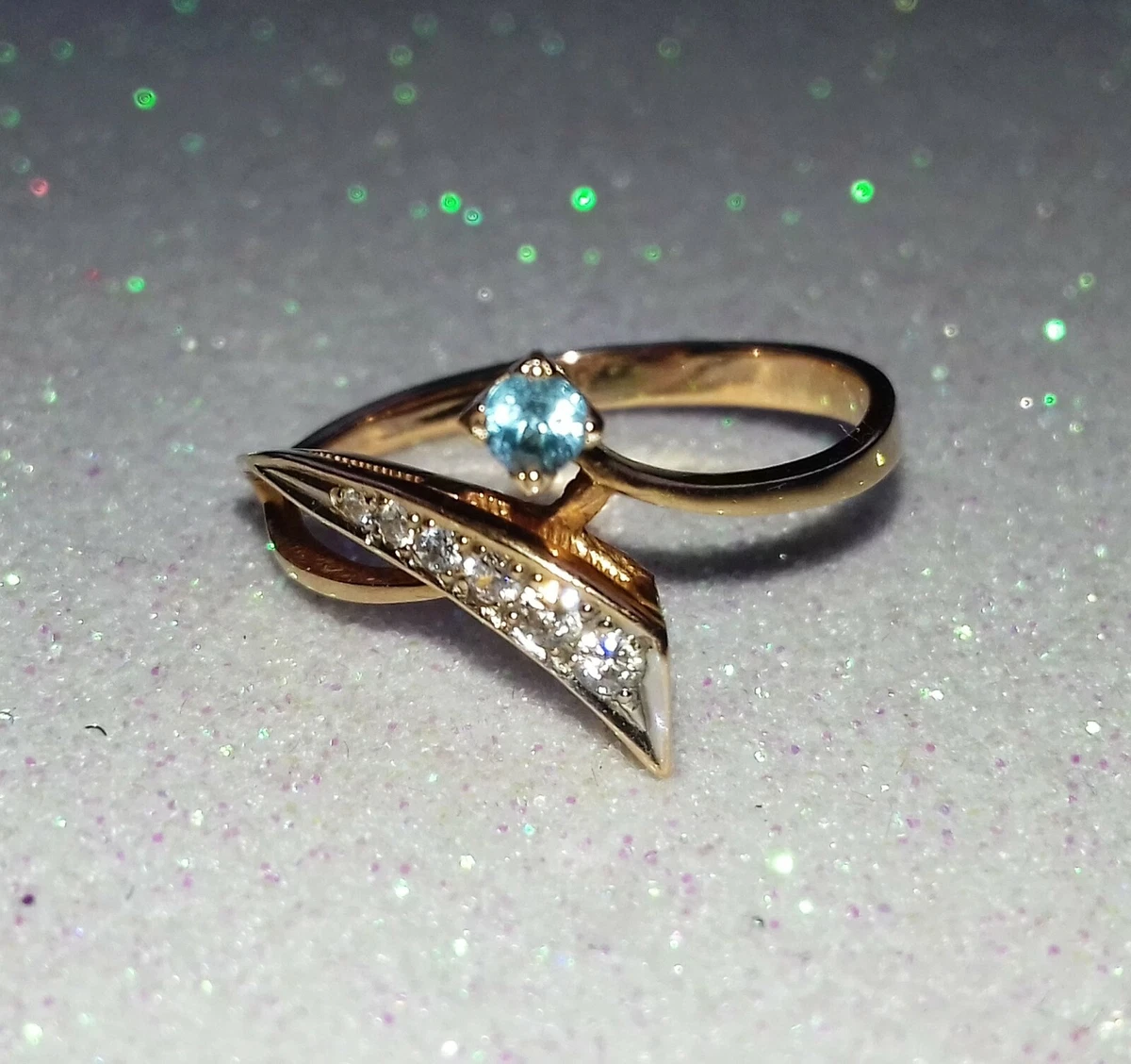 Rose gold white sapphire ring store