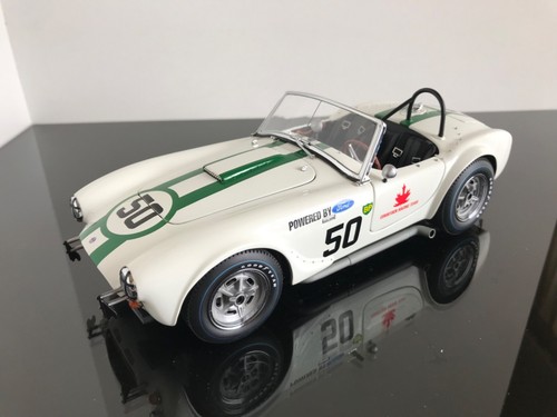 1:18 Exoto AC Shelby Cobra 289 #50 1963 Canada GP Ken Miles White- Green Stripes