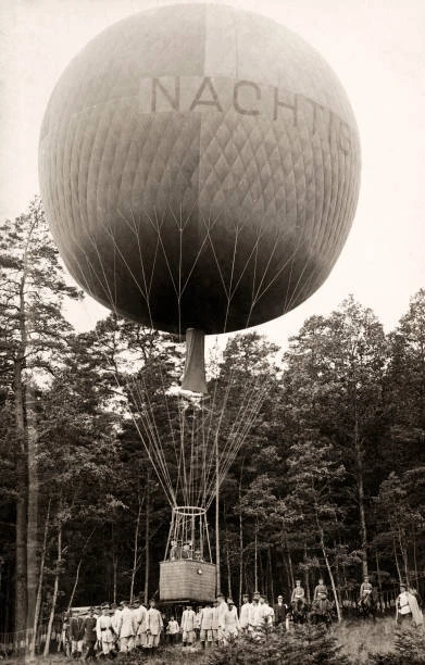 German Hot Air Balloon 1905 Old Illustration Photo eBay
