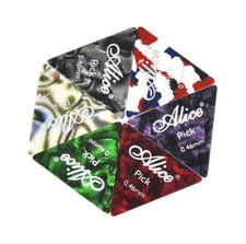 50Pcs Alice Thin 0.46mm Triangle Guitar Picks Plectrums Celluloid