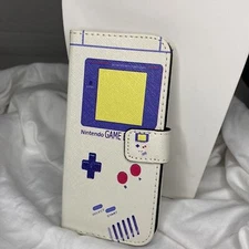 Vintage Nintendo Game Boy Phone Case S7 Edge Wallet w/ 2 Card Slots Fun Cover