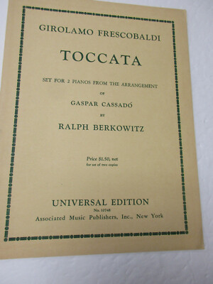 Girolamo Frescobaldi Toccata Set for 2 Pianos Piano Duet Sheet Music Cassado