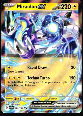 Miraidon ex SV03: Obsidian Flames #079/197 Pokemon Card | eBay
