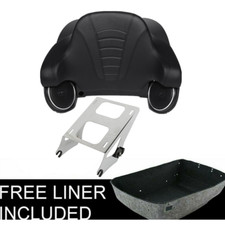 King Trunk Pad Mount Rack & Speakers Fit For Harley Road Street Glide 2014-2025