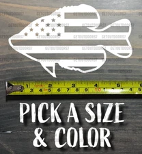 Crappie Sticker Decal Die Cut USA Flag Mr. Crappie Panther Martin Fishing XO