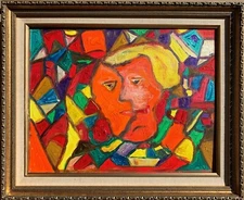 Original Surrealist Acrylic Painting Serg Graff "Lovers" Signed Framed Art COA