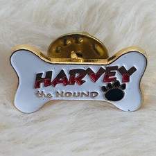 Harvey the Hound Calgary Flames NHL Hockey Mascot Enamel Dog Bone Lapel Pin