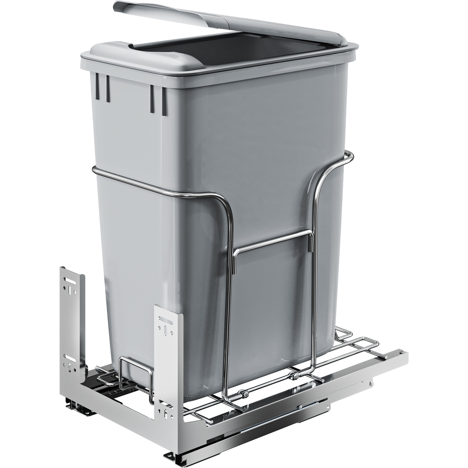 Pull Out Trash Kitchen Under Waste Container Garbage single Can