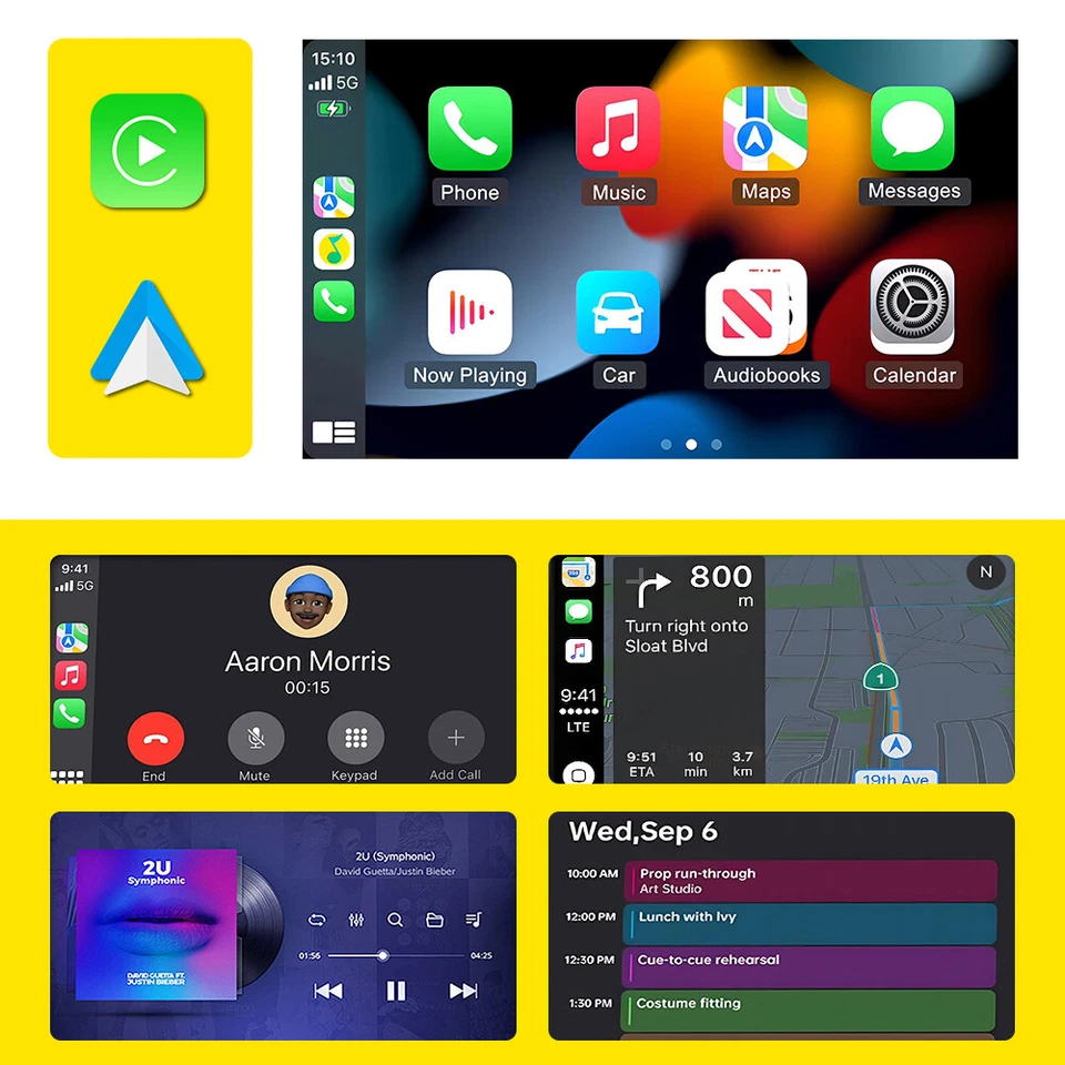 Adaptador inalámbrico Auto Car Play CarPlay para IOS- iPhone Android tipo C USB 2 en 1 Foto 4 de 4