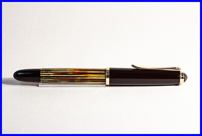 PELIKAN 400NN Piston Filler with 14K MEDIUM Nib in Tortoise brown