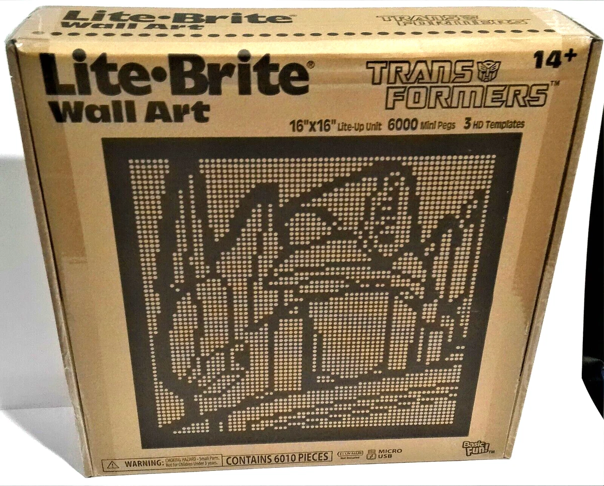 HASBRO 2022 TRANSFORMERS LITE BRITE WALL ART MISB SEALED ORIGINAL SHIPPING  BOX