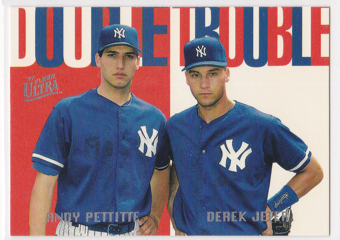 Derek JETER & Andy Pettitte DOUBLE TROUBLE Fleer Ultra Dual INSERT